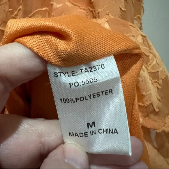 Gigio Medium USA Rust Tiered Flowy Summer Bohemian Dress Festival B4 - Picture 5 of 5